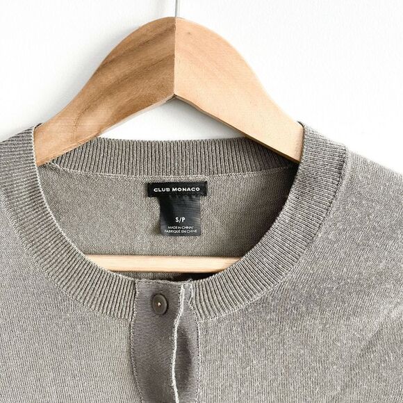 Club Monaco Women Sweater Cardigan Style Button Down Gray Petite Small - Picture 8 of 8